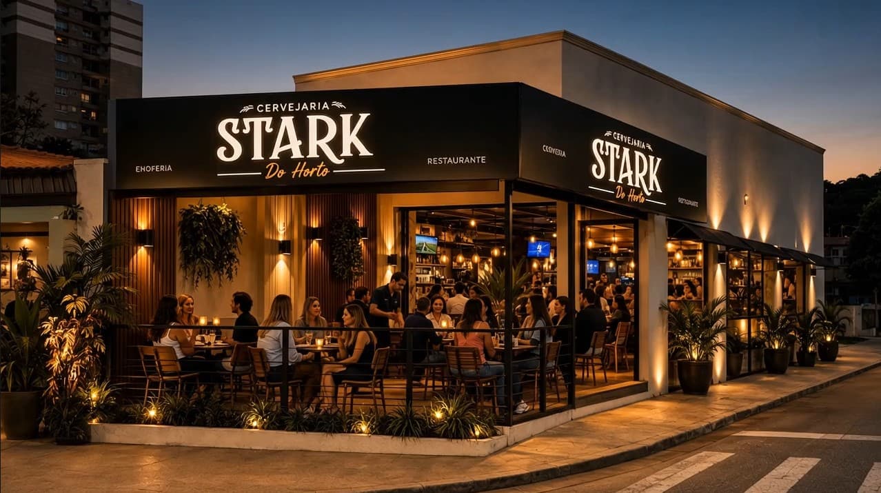 Fachada da Cervejaria Stark do Horto